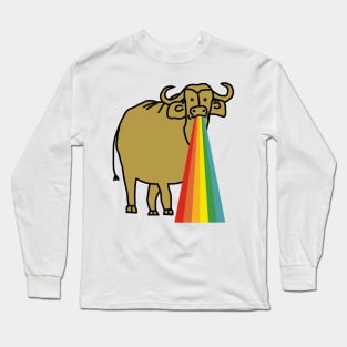 Animals with Rainbow Puke Gold Ox Long Sleeve T-Shirt